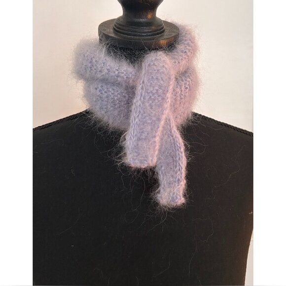 Brand New Handmade Sky Blue Mohair Sophie Scarf in Large - Picture 1 of 13